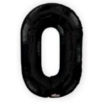 34 Inch Number 0  Black Foil Balloon – Viva Party