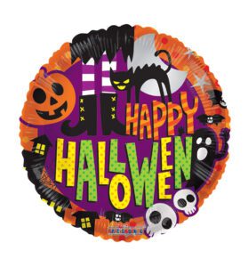 Scary Witch Air Loonz, Spiderweb, Halloween Black Cat, Halloween Balloon Arrange