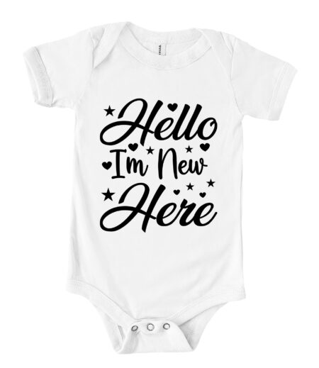 Hello I'm New Here Baby Shirt - Cute and Welcome Tee for Newborns - Perfect Gift for Baby Showers T-Shirt – Viva Party