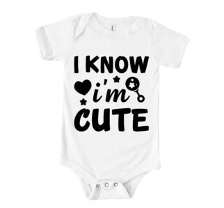 I Know I'm Cute Baby Shirt - Adorable and Fun Infant Tee - Perfect Gift for Newborns and Babies T-Shirt – Viva Party