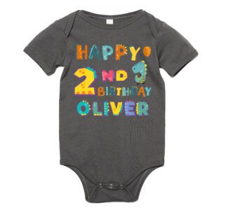 Personalized Happy Birthday Cute Dinosaur Shirt