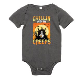 Halloween T-Shirt Chilling with my Creeps Baby Jersey