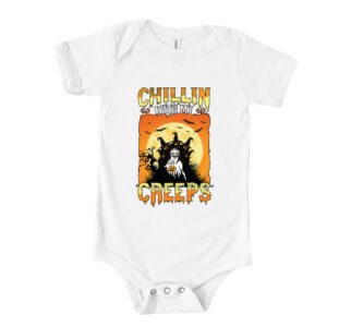 Halloween T-Shirt Chilling with my Creeps Baby Jersey – Viva Party