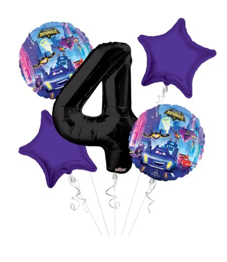 Batwheels Birthday Balloon Bouquet - Set of 5 for Celebrations – Viva Party