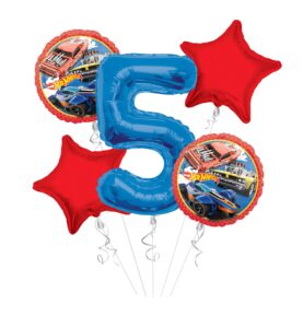 Hot Wheels Balloon Bouquet - 5 Pack for Birthday Celebrations – Viva Party