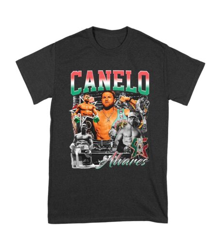 Canelo ?lvarez Image Collage T-Shirt - Iconic Boxing Legend Art Unisex Youth – Viva Party