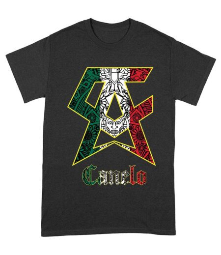Canelo Alvarez Boxing T-Shirt - Mexican Colors C and A Design for Canelo Lovers Unisex Adult – Viva Party