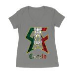 Canelo Alvarez Boxing T-Shirt - Mexican Colors C and A Design for Canelo Lovers Women's Ideal V-Neck – Viva Party