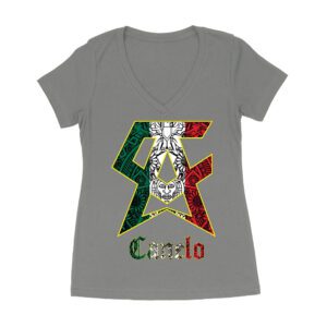 Canelo Alvarez Boxing T-Shirt - Mexican Colors C and A Design for Canelo Lovers Women's Ideal V-Neck – Viva Party