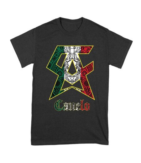 Canelo Alvarez Boxing T-Shirt - Mexican Colors C and A Design for Canelo Lovers Unisex Youth – Viva Party
