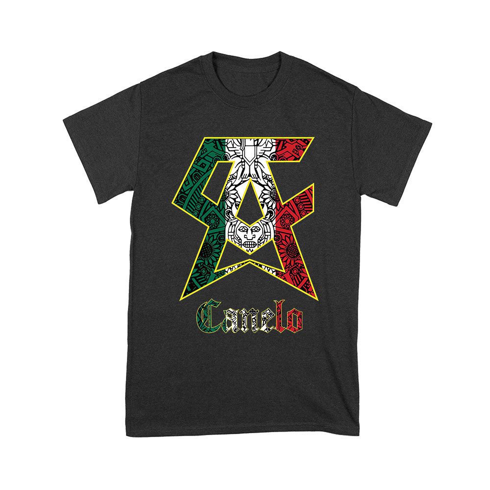 Can-06_Y-Black.jpg Canelo Alvarez Boxing T-Shirt - Mexican Colors C And A Design For Canelo Lovers Unisex Youth – Viva Party