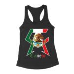 Canelo Alvarez Boxing T-Shirt - Bold Mexican Flag C and A Design Women's Racerback Tank Top – Viva Party