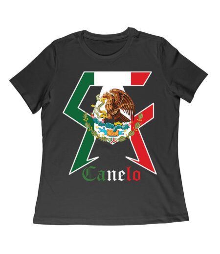 Canelo Alvarez Boxing T-Shirt - Bold Mexican Flag C and A Design Women Relaxed – Viva Party