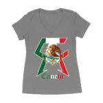 Canelo Alvarez Boxing T-Shirt - Bold Mexican Flag C and A Design Women's Ideal V-Neck – Viva Party