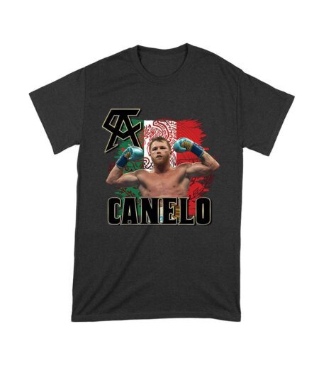Canelo Alvarez Power T-Shirt - Iconic Image with Mexican Flag Background Unisex Toddler – Viva Party