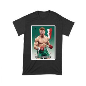 Canelo Alvarez Loteria T-Shirt - Cartoon Style with Mexican Flag Background Unisex Toddler – Viva Party
