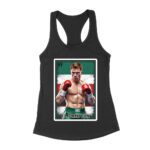 Canelo Alvarez Loteria T-Shirt - Retro Cartoon Style with Mexican Flag Colors Women's Racerback Tank Top – Viva Party
