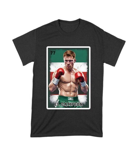 Canelo Alvarez Loteria T-Shirt - Retro Cartoon Style with Mexican Flag Colors Unisex Toddler – Viva Party