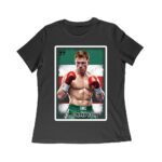 Canelo Alvarez Loteria T-Shirt - Retro Cartoon Style with Mexican Flag Colors Women Relaxed – Viva Party