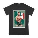 Canelo Alvarez Card T-Shirt - Bold Retro Cartoon with Mexican Flag Colors Unisex Adult – Viva Party