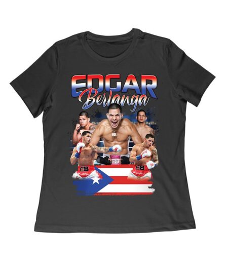 Edgar Berlanga Puerto Rican Pride Boxing T-Shirt - Fierce Fighter Design Women Relaxed – Viva Party