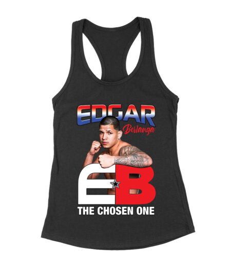 Edgar Berlanga The Chosen One T-Shirt - Puerto Rican Boxing Star Women's Racerback Tank Top – Viva Party