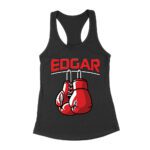 Edgar Red Boxing Gloves T-Shirt - Bold Fighter Design Women's Racerback Tank Top – Viva Party