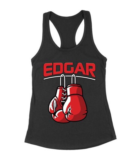Edgar Red Boxing Gloves T-Shirt - Bold Fighter Design Women's Racerback Tank Top – Viva Party