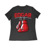 Edgar Red Boxing Gloves T-Shirt - Bold Fighter Design Women Relaxed – Viva Party