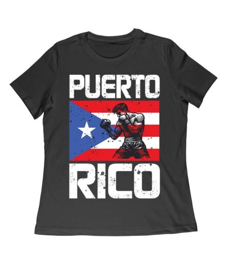Puerto Rico Pride - Edgar Berlanga T-Shirt with Flag Design Women Relaxed – Viva Party
