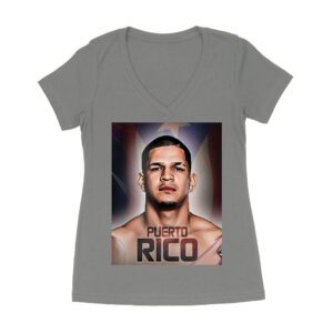 Puerto Rico Pride - Edgar Berlanga Portrait T-Shirt Women's Ideal V-Neck – Viva Party