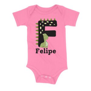 Personalized Name Infant Dino Alphabet Tee