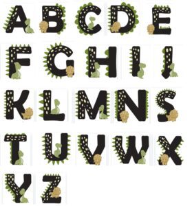 Personalized Name Infant Dino Alphabet Tee