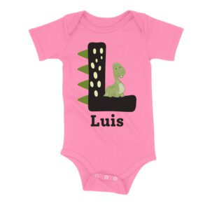 Personalized Name Infant Dino Alphabet Tee