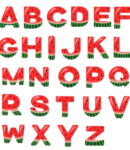 Personalized Infant Watermelon Alphabet Tee