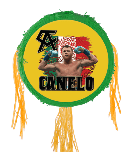 Canelo Portrait Pinata with Mexican Flag - 22 Inch Party Showpiece – Viva Party