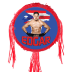 22-Inch Edgar Berlanga Pinata - Portrait with Puerto Rico Flag Background – Viva Party