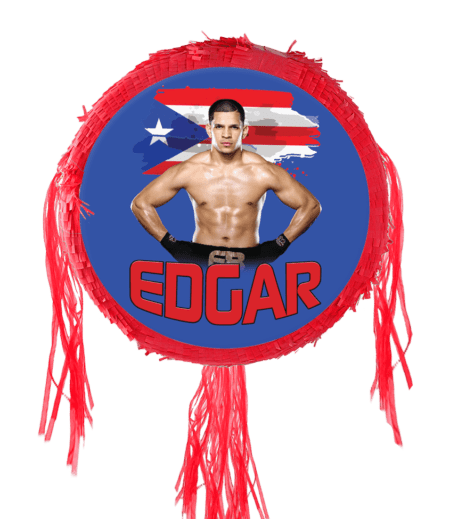 22-Inch Edgar Berlanga Pinata - Portrait with Puerto Rico Flag Background – Viva Party