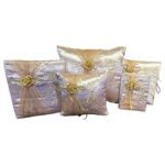 Gold and Gold 5 Piece Quinceanera Set Mis Quince Set with Kneeling Pillow, Tiara Pillow, Guestbook, Photo Album, Spanish Bible, My Sweet 15 Decorations (Copy) – Viva Party