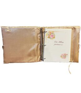 Gold and Gold 5 Piece Quinceanera Set Mis Quince Set with Kneeling Pillow, Tiara Pillow, Guestbook, Photo Album, Spanish Bible, My Sweet 15 Decorations