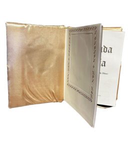 Gold and Gold 5 Piece Quinceanera Set Mis Quince Set with Kneeling Pillow, Tiara Pillow, Guestbook, Photo Album, Spanish Bible, My Sweet 15 Decorations