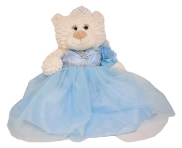 Last Quince Bear Tulle Skirt, Light Blue Color Quinceanera Teddy Bear, Mis Quince 15 Anos