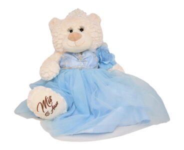Last Quince Bear Tulle Skirt, Light Blue Color Quinceanera Teddy Bear, Mis Quince 15 Anos – Viva Party