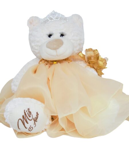 Last Quince Bear Tulle Skirt, Yellow Blue Color Quinceanera Teddy Bear, Mis Quince 15 Anos – Viva Party