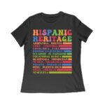 Hispanic Heritage Month Countries T-Shirt - Celebrate Latin American Roots Women Relaxed – Viva Party