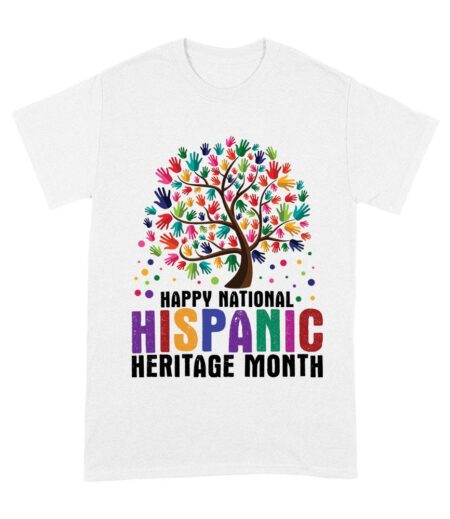 Happy National Hispanic Heritage Month Tree Design T-Shirt