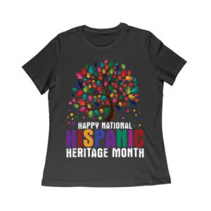 Happy National Hispanic Heritage Month Tree Design T-Shirt - Hands as Leaves Symbol of Unity Women Relaxed – Viva Party