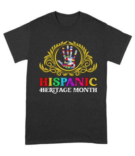 Hispanic Heritage Month T-Shirt - Country Flags in Hand Design Unisex Adult – Viva Party