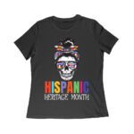 Hispanic Heritage Month Skeleton Woman with Sunglasses & Scarf - Country Flags Design Women Relaxed – Viva Party