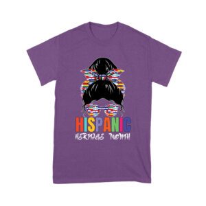 Hispanic Heritage Month Girl Face with Sunglasses & Scarf Featuring Country Flags Unisex Youth